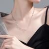 Moda japonesa e coreana criativa all-match ins vento frio corrente de pescoço temperamento aço titânio feminino 18K ouro colar corrente da clavícula