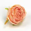 30 piezas de cabezas de flores de rosa artificiales de estilo europeo color champán, materiales DIY para hacer pasadores, marcos de fotos y arreglos decorativos, flores de seda
