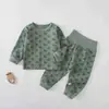 Conjunto infantil, para bebé y niño pequeño, algodón 100% grado A, capa base sin costuras para primavera y otoño, conjunto cálido de alto ajuste con botones en el hombro para recién nacido