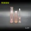 Material de Embalaje para Tubo de Brillo de Labios Rosa Semitransparente Tubo de Plástico Grueso Redondo Hecho a Medida Vacío para Brillo de Labios