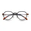 Gafas planas poligonales artísticas y minimalistas de estilo coreano, ligeras y cómodas, adecuadas para el uso diario, y con funciones de bloqueo de luz azul.. Modelo: WM86211