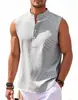 Primavera e Verão 2025 Nova Camisa Básica Masculina sem Mangas Amazon Europeia e Americana Casual para Uso Externo Masculino Colete Masculino