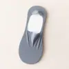 Calcetines Invisibles de Algodón Puro Ultra-Delgados de Verano para Mujer, Calcetines Cortos de Seda Helada Antideslizantes de Silicona en el Talón
