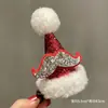 Gorro de Navidad rojo pasador para el pelo niños Niña niña pequeña pasador de Navidad clip accesorios para el pelo tocado Princesa bebé niña