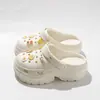 Zapatos Transpirables con Agujeros para Mujer Ropa Exterior 2024 Verano Eva Dung Sense Plataforma Sandalias de Playa Antiolor con Aumento de Altura Chanclas con Agujeros