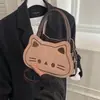 Nova Bolsa de Ombro Transversal Moda Versátil Tendência Simples Feminina Compacta e Requintada Tema Gatinho Atacado