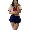 Lencería Tallas Grandes Uniforme Tentación Ropa de Dormir para Mujer Cama Pecho Pequeño Puro Deseo Pasión Conjunto