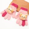 Guantes para niños, cálidos y lindos, de otoño e invierno, para niños y niñas, gruesos, de cinco dedos, estilo coreano, para niños de jardín de infantes, dibujos animados para bebés.