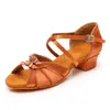 Zapatos de Baile Latino para Niñas Suela Suave Tacón Bajo Zapatos de Baile para Niñas Uso Infantil Resistente al Desgaste Zapatos de Baile Cha