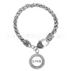 Grupo grego OES East Star Association pingente de pulseira com logo diy 20cm fecho lagosta prata antiga pulseira torcida BSK