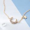 Pulsera de Mejores Amigas de Luna de Diamante Brillante Plateada en Plata 925 con Diseño Elegante Nicho Femenino Popular Ins Moda Femenina Versátil Regalo