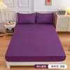 Conjunto moderno minimalista de lençol de cor sólida para cama de solteiro, três peças para comércio exterior, inclui um lençol de solteiro, uma fronha de solteiro e um protetor de colcha