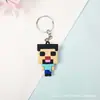 Chaveiro Meu Mundo Personagem Criativo Pendente de Carro Boneco Cartoon Borracha Macia PVC Blocos de Construção Pequenos Presentes