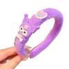 Tiara de Pelúcia Desenho Animado Kuromi para Crianças e Meninas Pequenas Adorável Adereço de Cabeça de Princesa Nova Tiara de Cabelo Sanrio para Mulheres