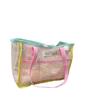 Bolso de Playa de Contraste Estilo Coreano Bolso de Hombro de Gran Capacidad para Salir Combinación Perfecta para Traje de Baño Toalla de Playa Bolsa de Almacenamiento para Artículos de Tocador