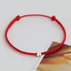 Pulseira Simples de Fio Vermelho Trevo Pulseira Trançada Ano Zodiacal Casal Melhor Amigo Segurança Estudante Joias de Fio Vermelho