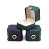 Caja de embalaje de joyería de cuero PU creativa de estilo europeo, caja de alta gama para anillos, pendientes y collares, caja de joyería de lujo ligera octogonal