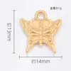 Pingente de Borboleta Estilo Coreano Acessórios DIY Liga Galvanizada Joias Colar Pulseira Brincos Pingente Único Pingente Duplo Pingente Pequeno