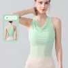 Chaleco Deportivo con Estampado Tie-Dye Europeo y Americano con Almohadilla en el Pecho, Cuello Oscilante, Espalda Descubierta de Malla, Ropa de Fitness y Yoga para Usar como Prenda Exterior