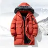 Chaqueta de Trabajo de Algodón con Cuello de Piel Grueso para Hombre Transfronteriza Abrigo de Invierno Cálido Top Grueso de Algodón de Longitud Media con Capucha Europeo y Americano
