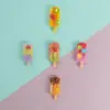 Nuevos y lindos accesorios de helado y paleta de frutas de verano para la diversión de los niños, simulación de accesorios de helado