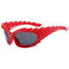 Fábrica Popular de Óculos de Sol Femininos Transfronteiriços Xiaohongshu Atacado, Estilo Europeu e Americano Único, Óculos de Sol PC Fashion Cat-Eye