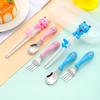 Vajilla 304 Cuchara de Acero Inoxidable para Niños Tenedor Palillos Entrenamiento para Comer Bebé Suplemento Alimenticio para Niños Pequeños Productos para Madre y Bebé