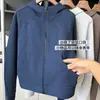 En StockModal Sudadera con Capucha Casual de Waffle para Mujer Cardigan con Cremallera Holgado Chaqueta Deportiva Corta Rejuvenecedora