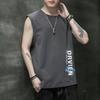 Camiseta sin mangas para hombre, verano, holgada, deportiva, chaleco de baloncesto, chaleco casual, ropa exterior, chaleco de seda helada para hombre