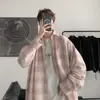 Camisa de Cuadros Estilo Japonés para Hombre de Manga Larga Moda Ins Chaqueta de Primavera y Otoño Estilo Hong Kong Holgada y Guapa Casual Camisa de Alta Gama