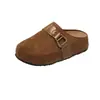 Sapatos Birkenstock Femininos Slip-On com Aumento de Altura Oculto, Novo Modelo 2026, Mules Casuais Fechados em Camurça para Uso ao Ar Livre