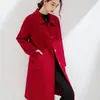 Nuevo Abrigo de Lana Doble Cara para Mujer, Abrigo de Longitud Media para Otoño e Invierno, Abrigo de Lana Holgado y Adelgazante