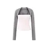 Camiseta a la moda de bloques de color, imitación de dos piezas, manga larga, nuevo estilo de primavera, elegante y versátil, corte ajustado, favorecedora, top básico para chica popular