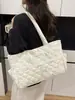 Bolso de Hombro con Lazo de Primavera Transfronterizo Nuevo Estilo para Mujer, Bolso Tote de Moda con Bordado Acolchado, Bolso de Mano Casual Sencillo