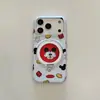 Capa Estilo Coreano Desenho Rosto Mickey para Cobertura Facial Adequada para iPhone 17 Pro Max, Suporte Magnético Apple 16P, 15 Pro