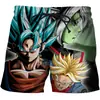 Nuevos shorts de playa de verano 2023 para hombre con estampado 3D de Dragon Ball, shorts de natación casuales transpirables para surfear para hombre