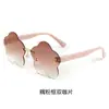 Gafas de Sol de Moda Transfronterizas para Niños y Niñas, Gafas Irregulares de Flor sin Marco, Gafas Lindas y Modernas