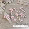 Decoração de Laço de Cetim para Nail Art Rosa Esculpido Macio Laço de Fita Simples 3D Decoração Versátil de Resina para Unhas