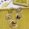 Série de Adesivos Dourados para Celular Ano do Cavalo com Suporte Adesivo Ouro Puro 2Mg 999 Adesivos Coloridos de Desenho Atacado Lembrancinhas Ano do Cavalo