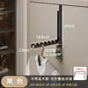 Cabide de porta dobrável em madeira de nogueira, aço carbono, instalação sem furos, adequado para quartos, banheiros e closets, para guardar roupas e acessórios