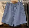Pantalones cortos cómodos de mezcla de algodón y lino para hombre con cintura elástica, pantalones casuales holgados de pierna recta de longitud media, nuevos pantalones estilo verano 482260