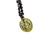 Colgante de Plata de Ley S925 Chapado en Oro Amarillo Dios de la Riqueza para Hombres y Mujeres Combinación Perfecta Moda Simple Estilo de Alto Temperamento Diseño de Nicho