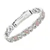 Pulsera Magnética Popular Redonda de Diamantes Completos Transfronteriza Moda Europea y Americana Cierre de una Sola Fila Pulsera Magnética Antiestática para Mujer en Stock