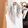 Bufanda Ligera de Seda para Verano, Bufanda de Cuello Transpirable y Versátil, Bufanda Decorativa para Combinar con Camisas y Trajes