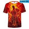 Fábrica de Roupas Carvalho Hui Jogo Camiseta Adulto Manga Curta Impressa em 3D