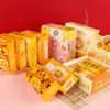 Caixa de Embalagem para Pastel de Nata, Não Requer Dobra, Descartável, Caixa de Papel para 4 Pastéis de Nata Portugueses, Caixa de Papel para Takeaway de Alimentos para Assar