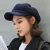 Gorro de Lana de Moda Otoño e Invierno para Mujer, Nuevo Gorro Artístico de Pintor de Invierno, Boina Octogonal Versátil Coreana