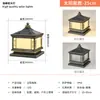 Iluminación de Paisaje Lámpara de Pilar para Patio Lámpara de Pilar de Puerta Lámpara de Cobre para Pilar Se enciende automáticamente después del Anochecer Lámpara Solar para Valla Nueva Ahorro de Energía