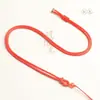 Collar Colgante de Ágata Jade Cuerda Nudo Plano Tejido a Mano DIY Colgante de Jade Cristalino Hebilla de Seguridad Cordón Dorado