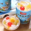 Pudim de Sagu com Iogurte Frutas em Calda Pêssego Amarelo Celebridade da Internet Pequeno Desejo Café da Manhã Lanche da Madrugada Sem Cozinhar Lazer Lanche Delicioso
